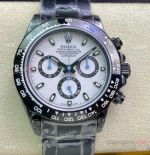 Swiss Grade Rolex Blaken Daytona 904L Black Steel 7750 Watch 40mm